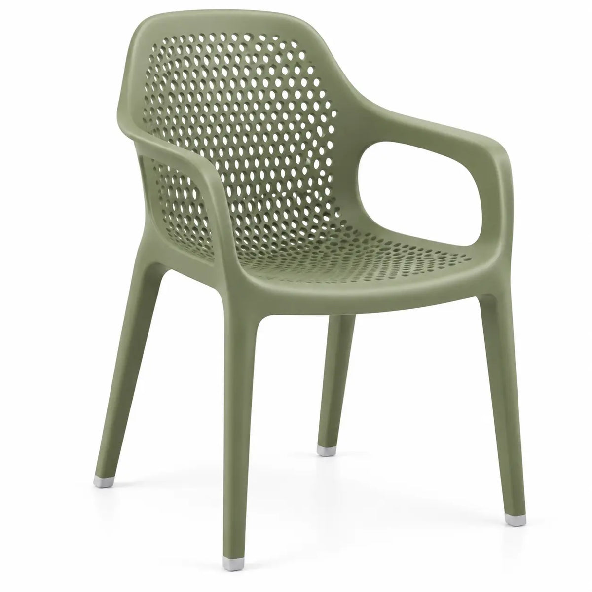Silla con respaldo con diseño de rejilla, verde